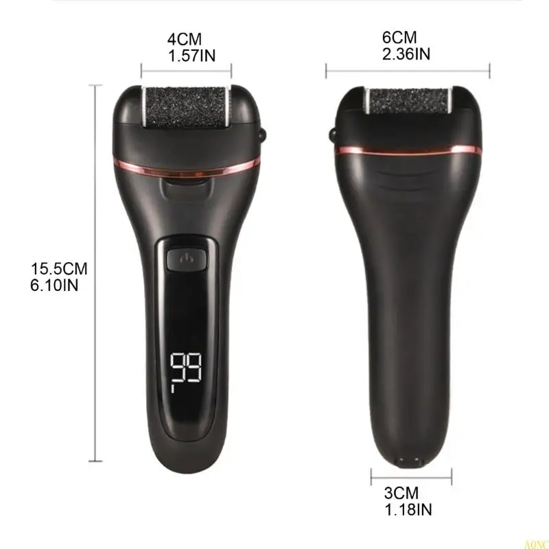 A0NC 전기 캘러스 리무버 발 관리 하드 크랙 페디큐어 도구 ABS 재료