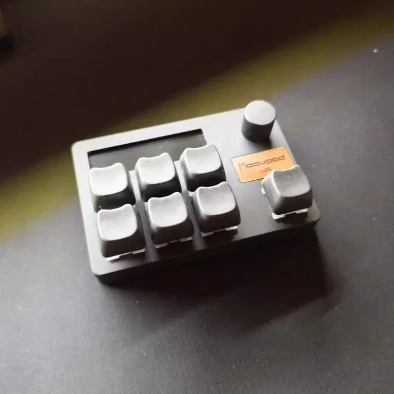 MeowPad V3 Mini Keyboard Magnetic Switch Hot Swap CNC Aluminium Keyboard Cat Knob Aksesori Keyboard Game Kantor Teclado Mecanico