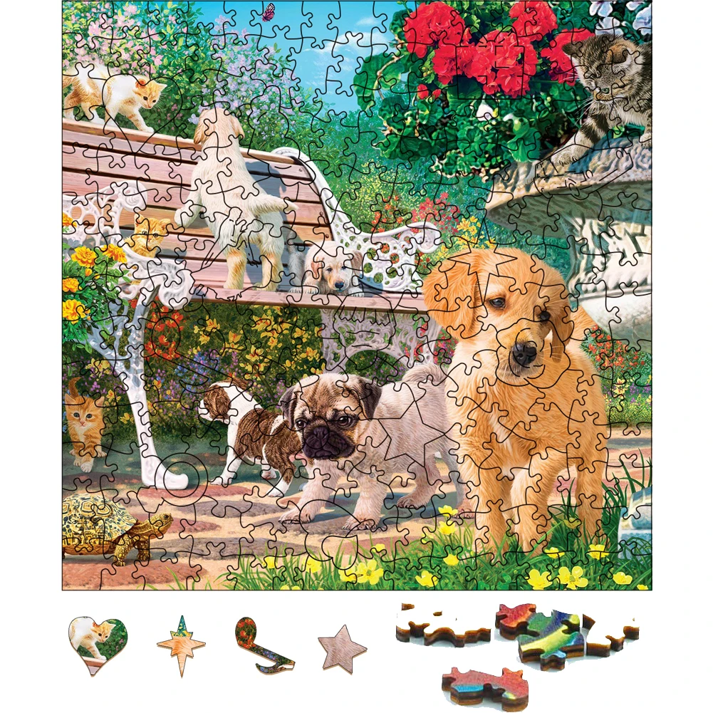 Holz Haustiere verstecken und suchen Puzzle Festival Geschenk Spielzeug für Erwachsene Tier Holz Puzzles Brettspiele Puzzle für Kinder