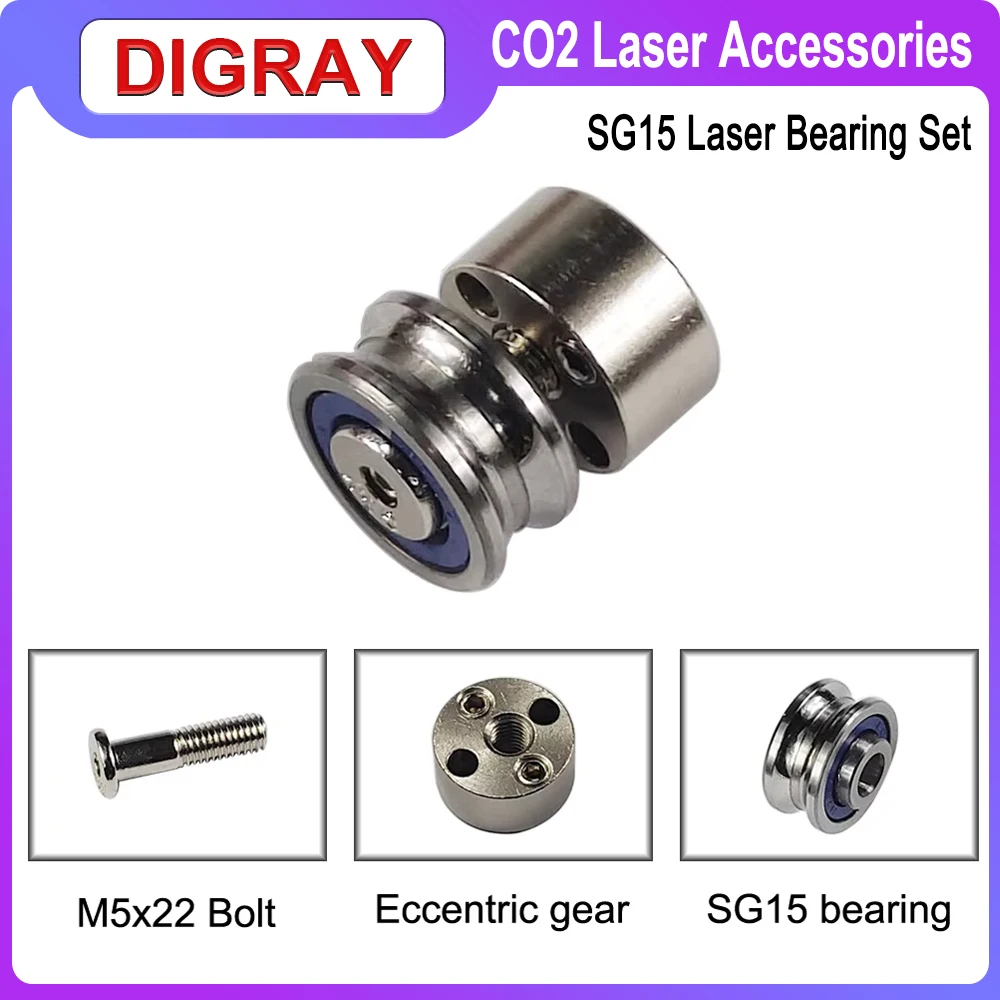 DIGRAY U Deep Groove Ball Bearings SG15 With Free Fixing Screws Double Row Miniature Pulley Transmission Eccentric Wheel