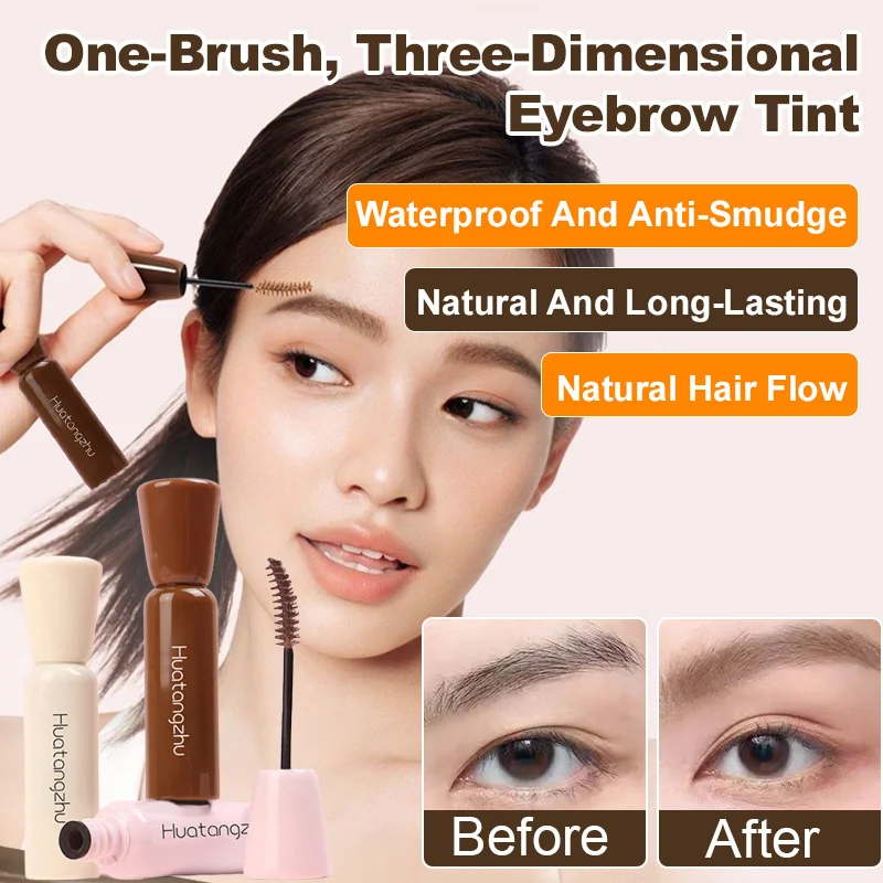 Un pinceau une couleur pâte à sourcils maquillage des sourcils boucle naturelle et longue durée sans perte de couleur longue et épaisse