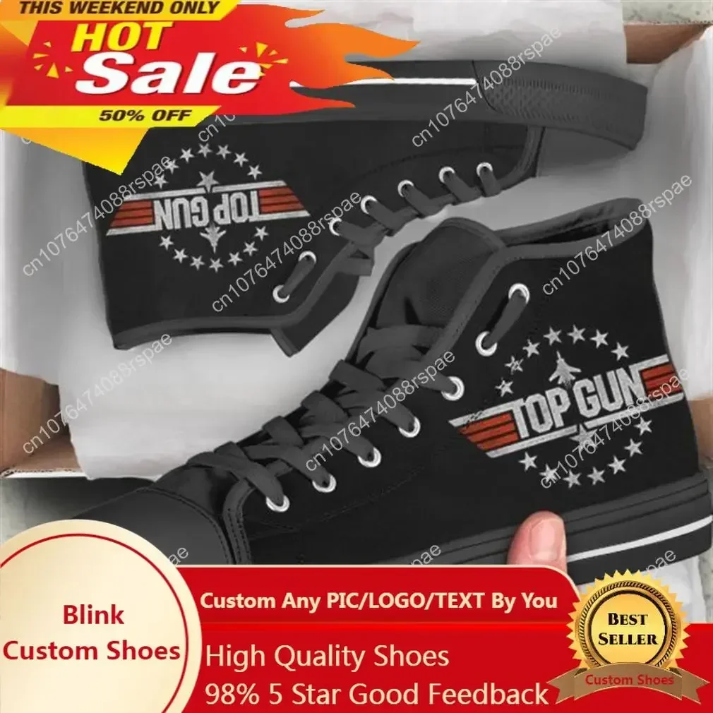 Hot Cool Fashion Pop Funny New Summer High Quality Sneakers Latest Casual Shoes Men Women Top Gun High Top Classic Board Shoes