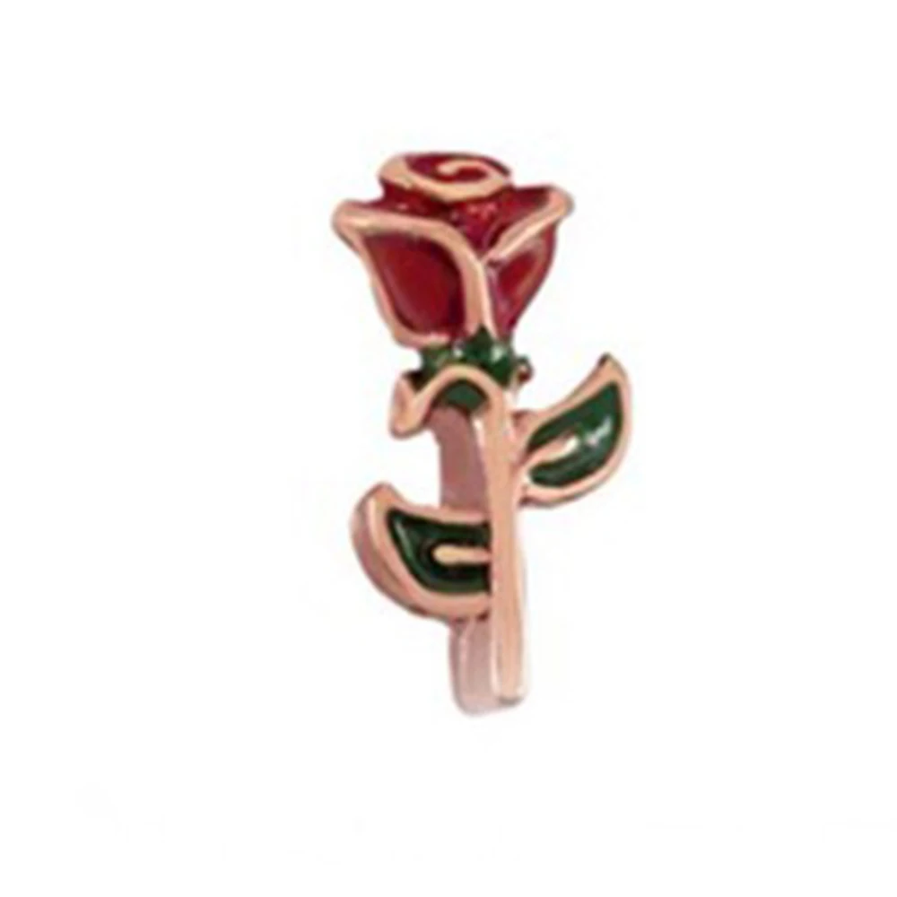 

10pcs Rose Flower Custom Floating Charms for Glass Locket Watch Necklace Bracelet