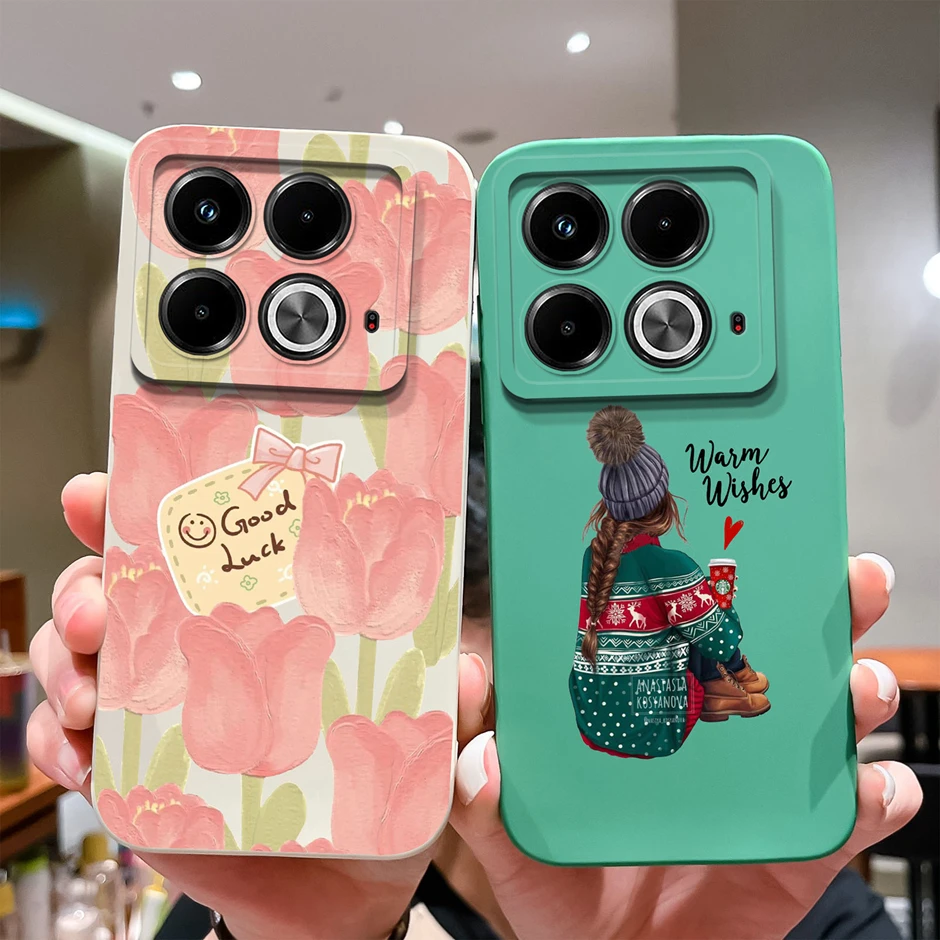 case For Infinix Note 40 Note 40 Pro 4G 5G Sweet Girls Pattern Shockproof Back Cover For Infinix Note 40 Pro Plus Silicone Funda