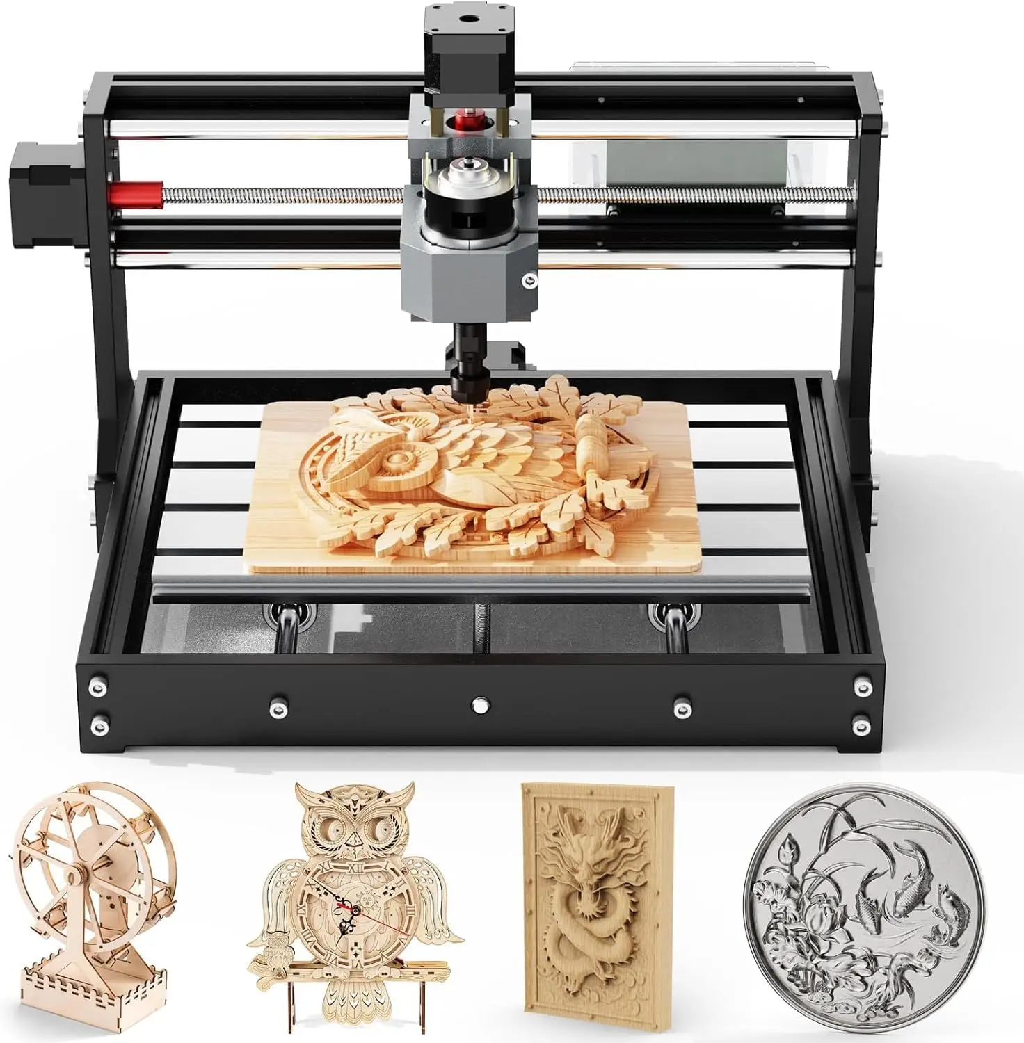 

TwoTrees TTC3018 CNC Router Machine 3-Axis Engraving Machine Metal Engraver GRBL Control with Built-in WiFi, 775 Spindle Motor