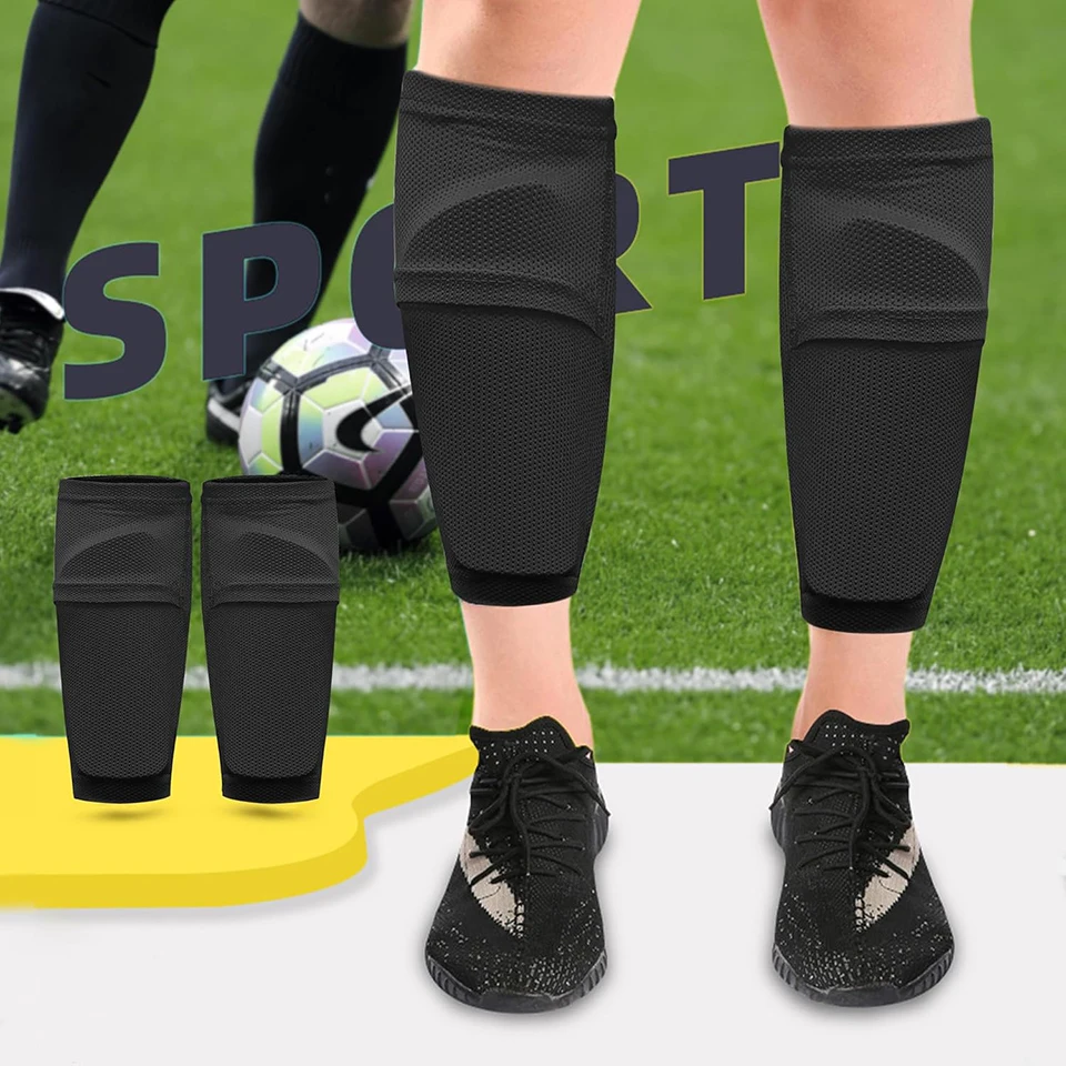 Loogdeel Sports Set Soccer Shin Guard Leg Cover Independent Pocket Anti-Drop Elastic Breathable Football Unisex Protective Gears