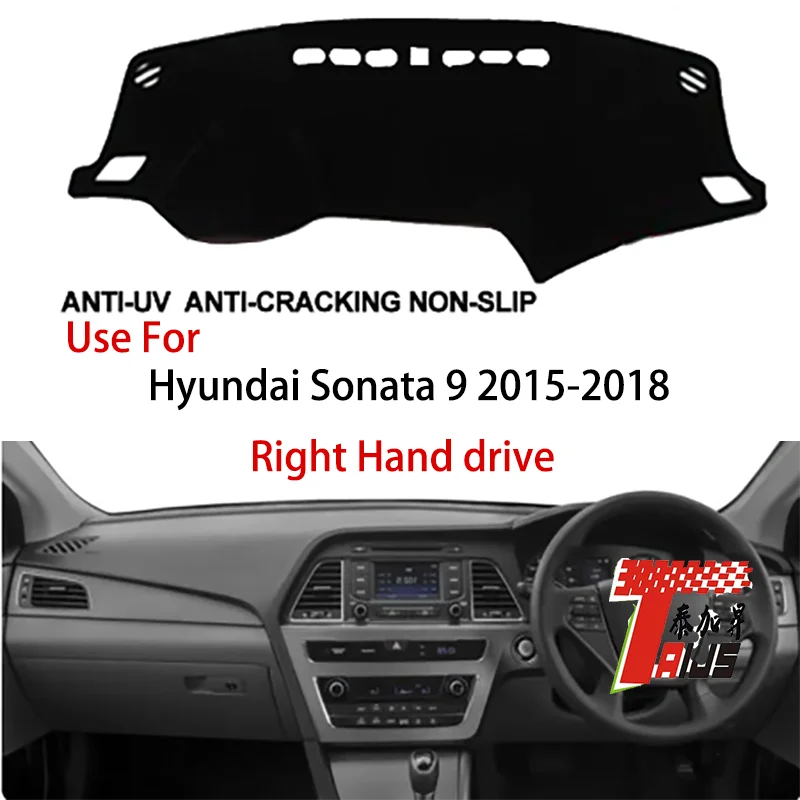 TAIJS factory high quilty Suede dashboard cover anti sunlight for Hyundai Santafe 9 2015-2018 Right hand drive hot selling