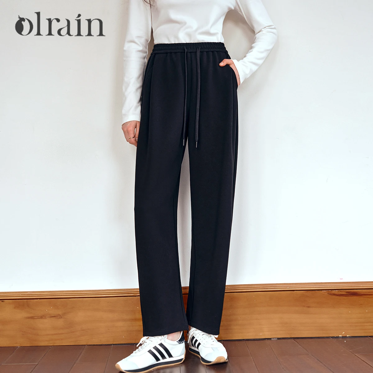 

OLrain Women's Scimitar Slimming Straight Leg Pants High Waisted Casual Comfort Autumn 2025 New Versatile Trousers O57QK001011
