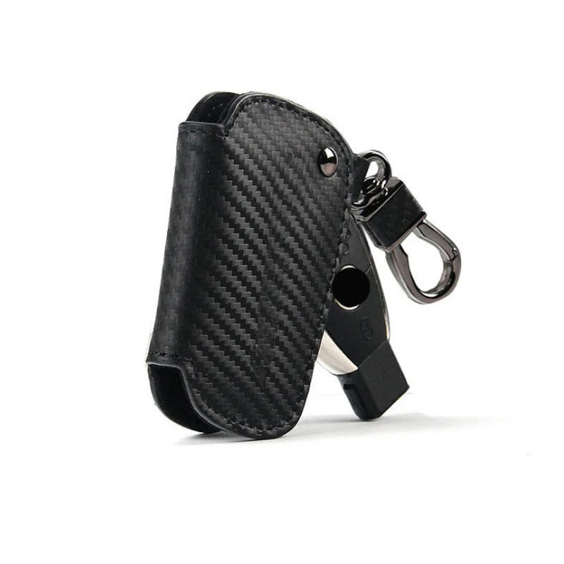 Leather Men Car Key Bag Case Cover Holder Chain For Mercedes Benz AMG A C E S GLA GLC CLA CLS GLE GLK R Class AUTO Accessories