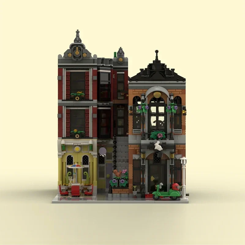 Street View Model MOC Building Bricks Downtown Magical Shop Design Modular Technology Gifts Holiday Assemble Children Toys Suit