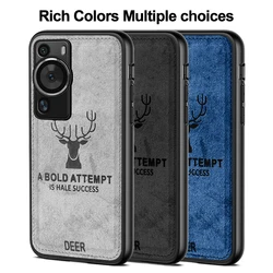 Huawai P60 Case Deer Pattern Fabric Cloth Soft Cover For Huawei P60 Pro Huawey P60Pro HuaweiP60 P 60 Full Lens Protection Fundas