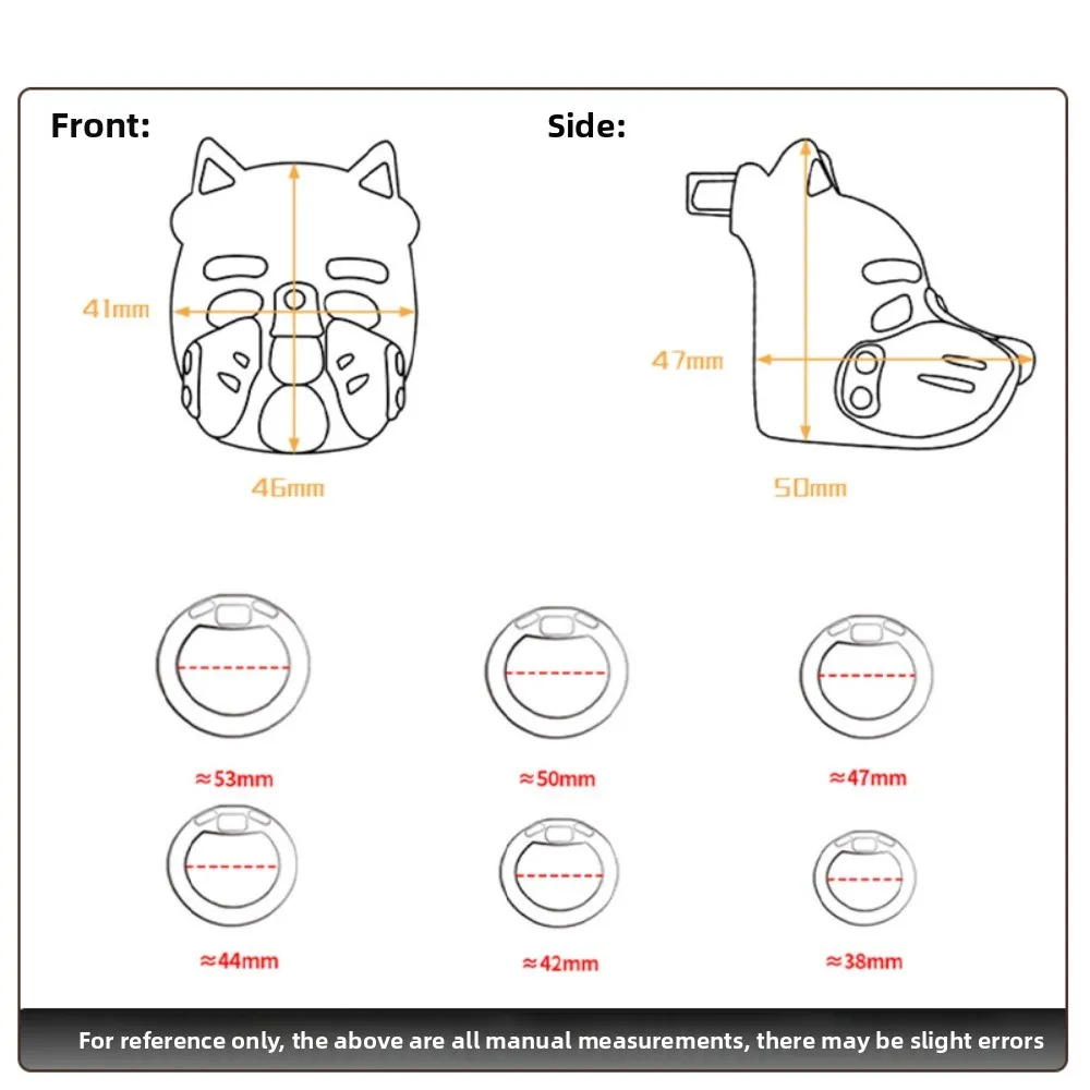 New Dog Head Chastity Cage with Colorful Mask and 6 Penis Rings BDSM K9 Training Gay Anti-Cheating Adult Toy for Men 18+ view 6
