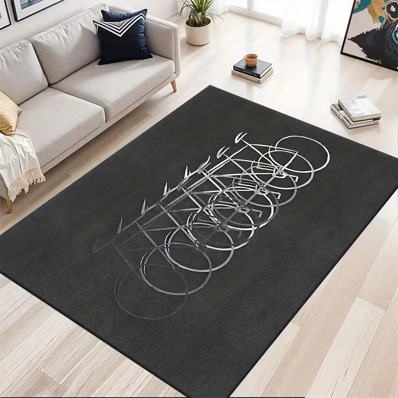 Watercolor Floral Leaf Area Rug Soft Botanical Print Carpet Non-Slip Indoor Floor Ma for Bedroom Living Room Kitchen