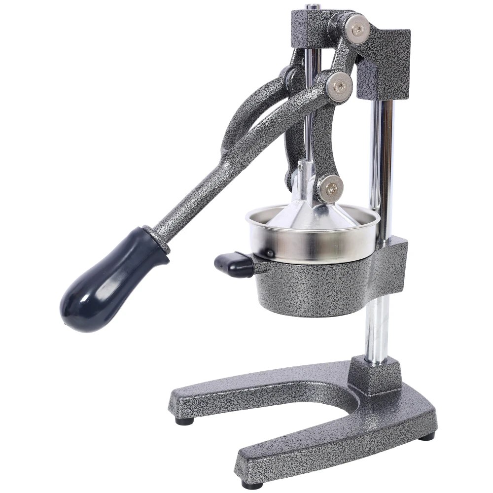 Cast Iron Citrus Juicer, Extra-Large Commercial Grade Manual Hand Press, Heavy Duty Countertop Squeezer for Fresh Orange Juice, Grey Color