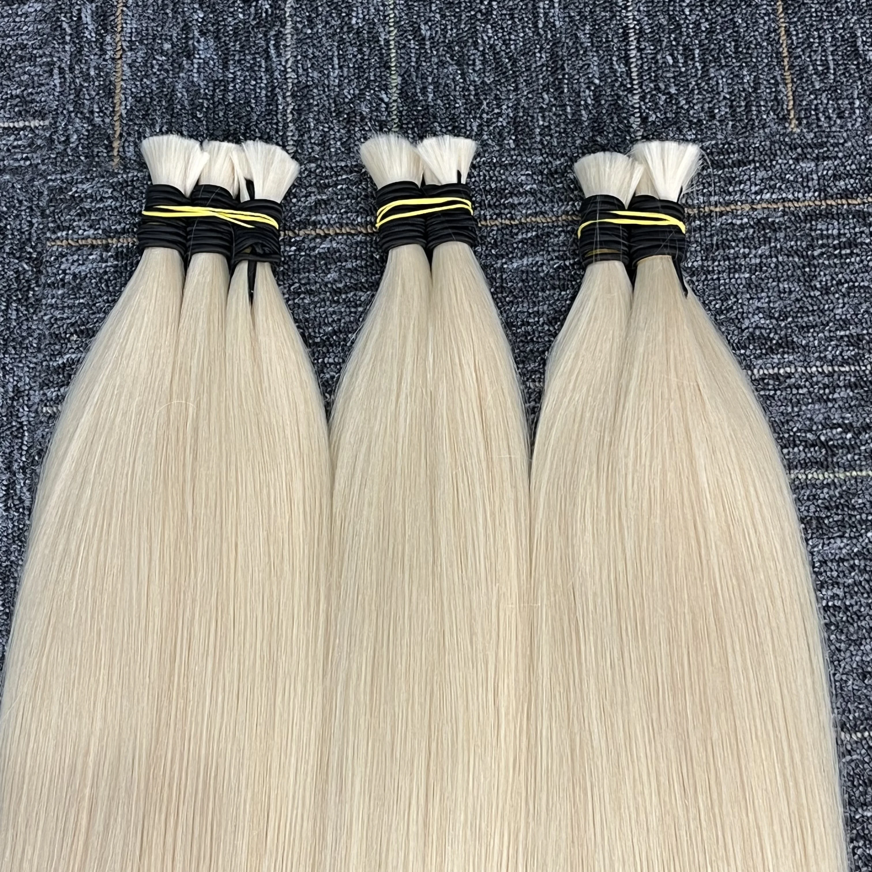 16A الشعر لا لحمة وصلات شعر عذراء الشعر البشري السائبة حزم الشعر لتضفير شعر الإنسان مستقيم الشعر للتضفير #3