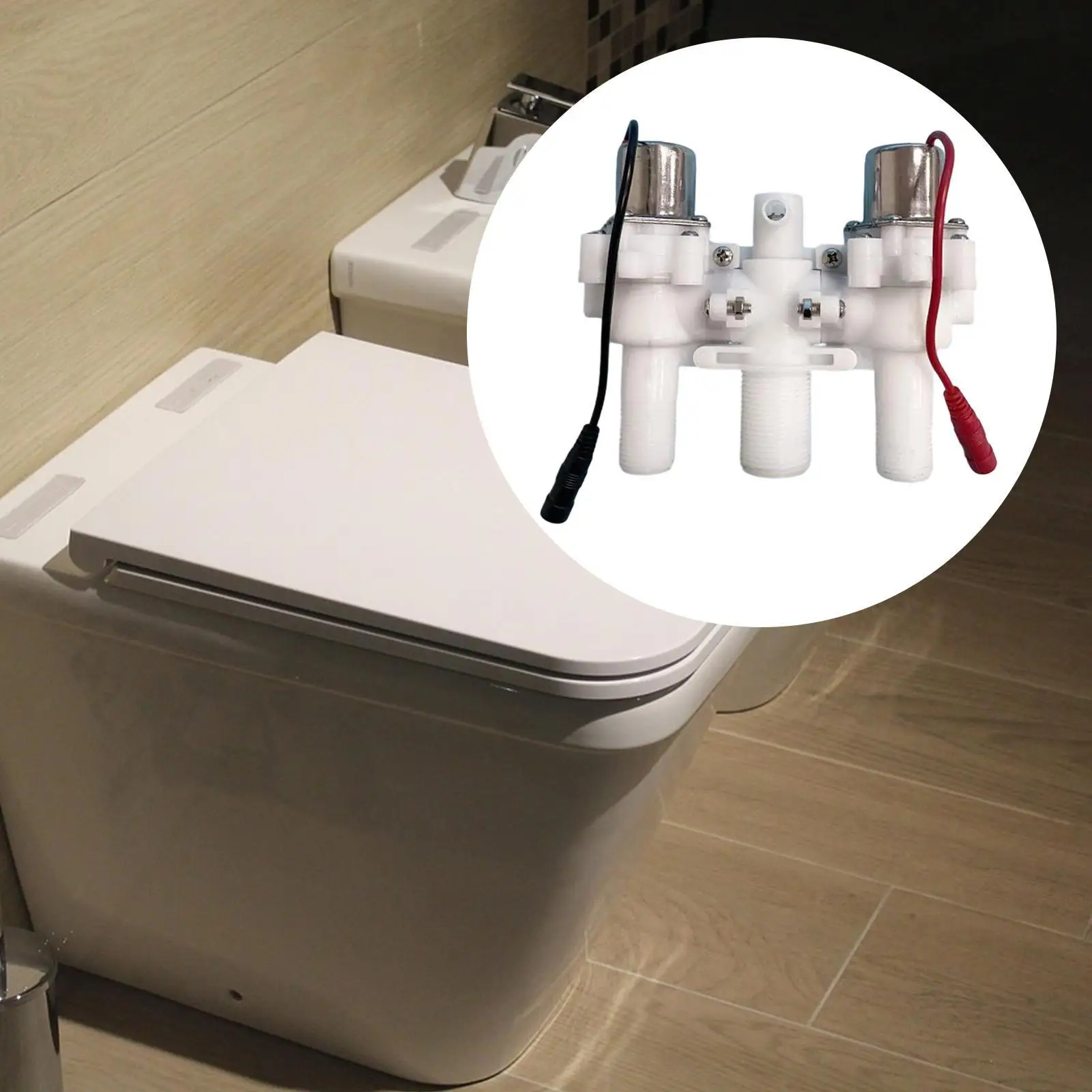 

Tankless Toilet Solenoid Valve 91mm Distance Keeping Intelligent