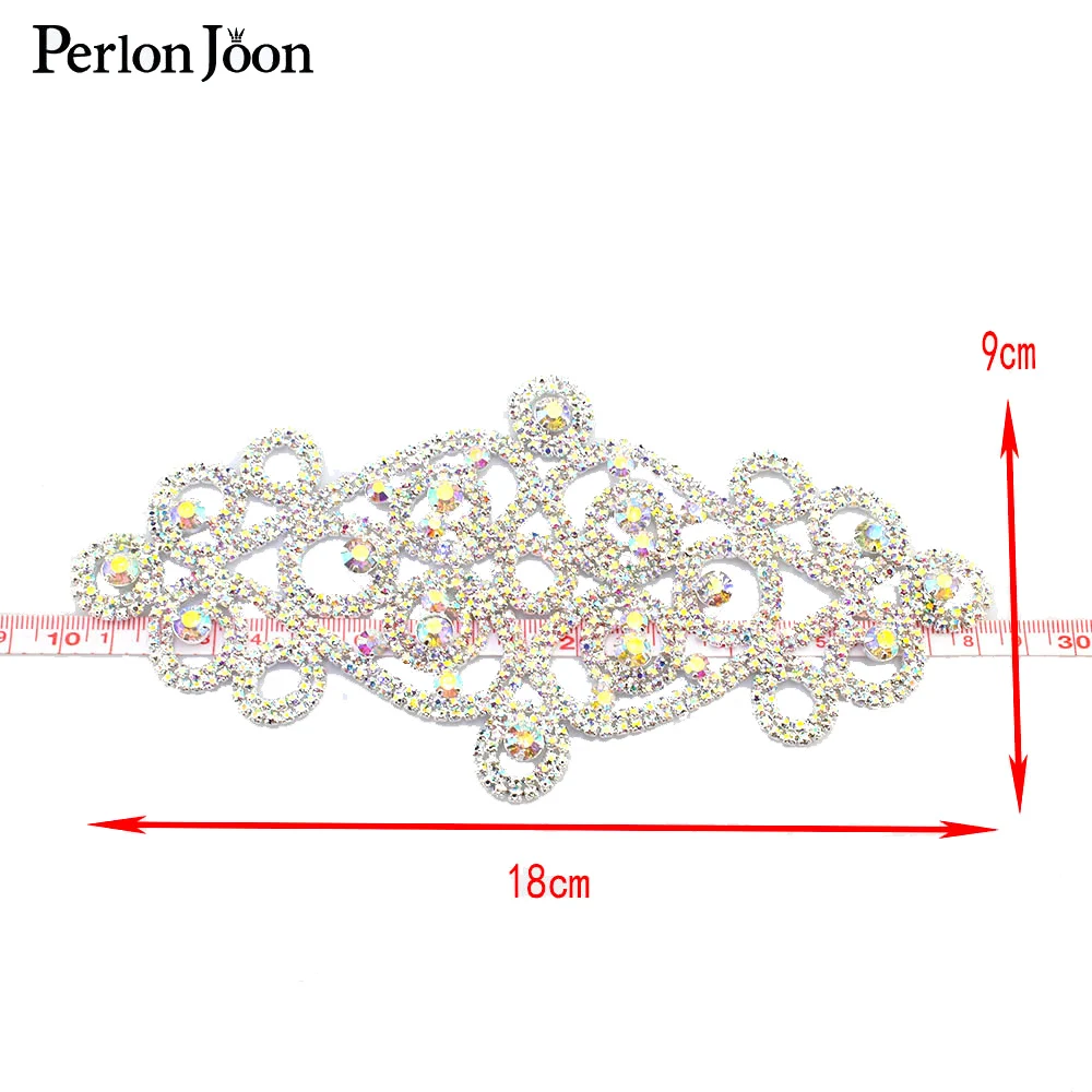 Diy Sew on the Clothes Sparkling Retro Rhinestone applique Ab Crystal Decoration for Women Wedding dress YHZ005