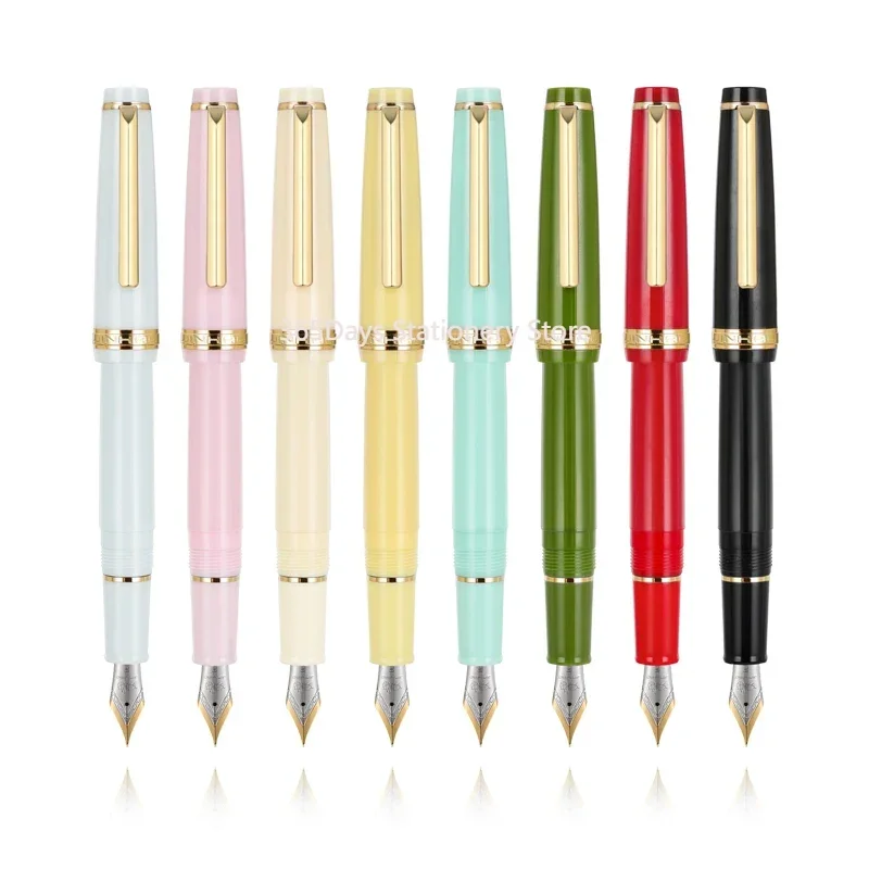 

16 Styles Jinhao 82 Series Fountain Pen Acrylic F 0.5mm Nib School Office Supplies Business Writing Ink Pens Gold/Silver Clip