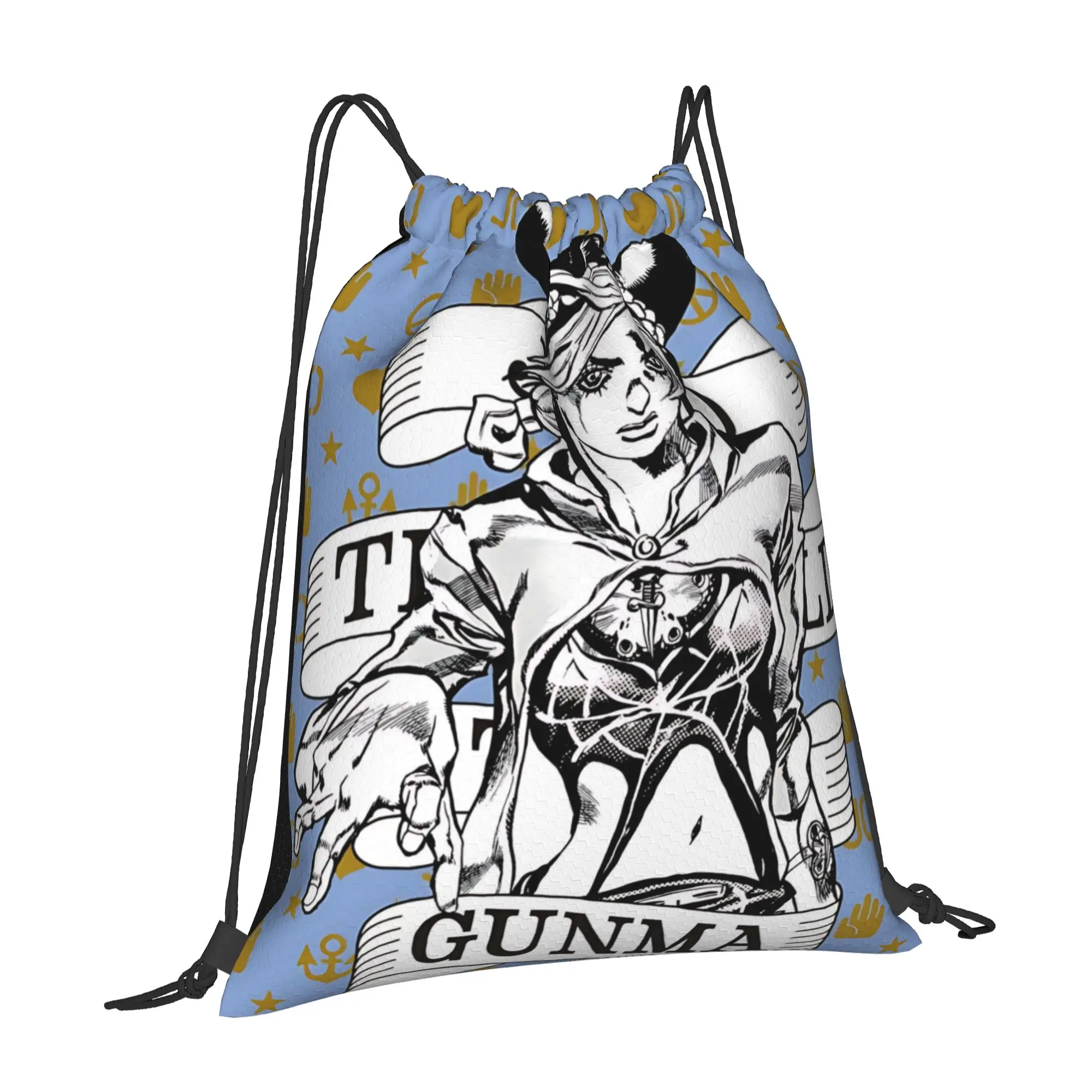 gym Pouch Jojo's Bizarre Adventure World  Drawstring Bags Men Women Storage Backpack Teenager Travel Bag Multi-function Pocket