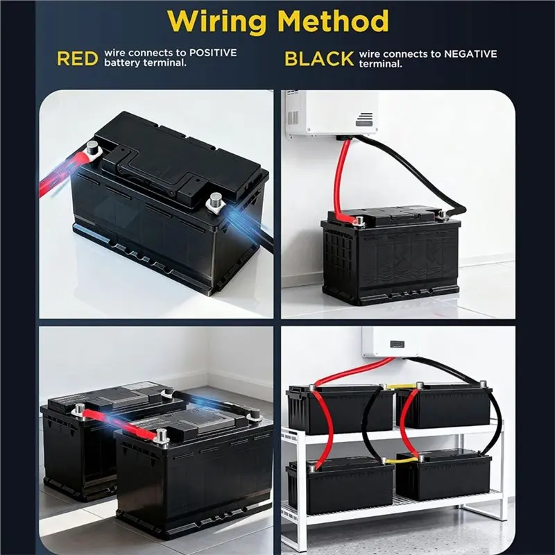 AAAN-2 AWG Battery Cable, Flexible Inverter Cables 2 Feet With 3/8