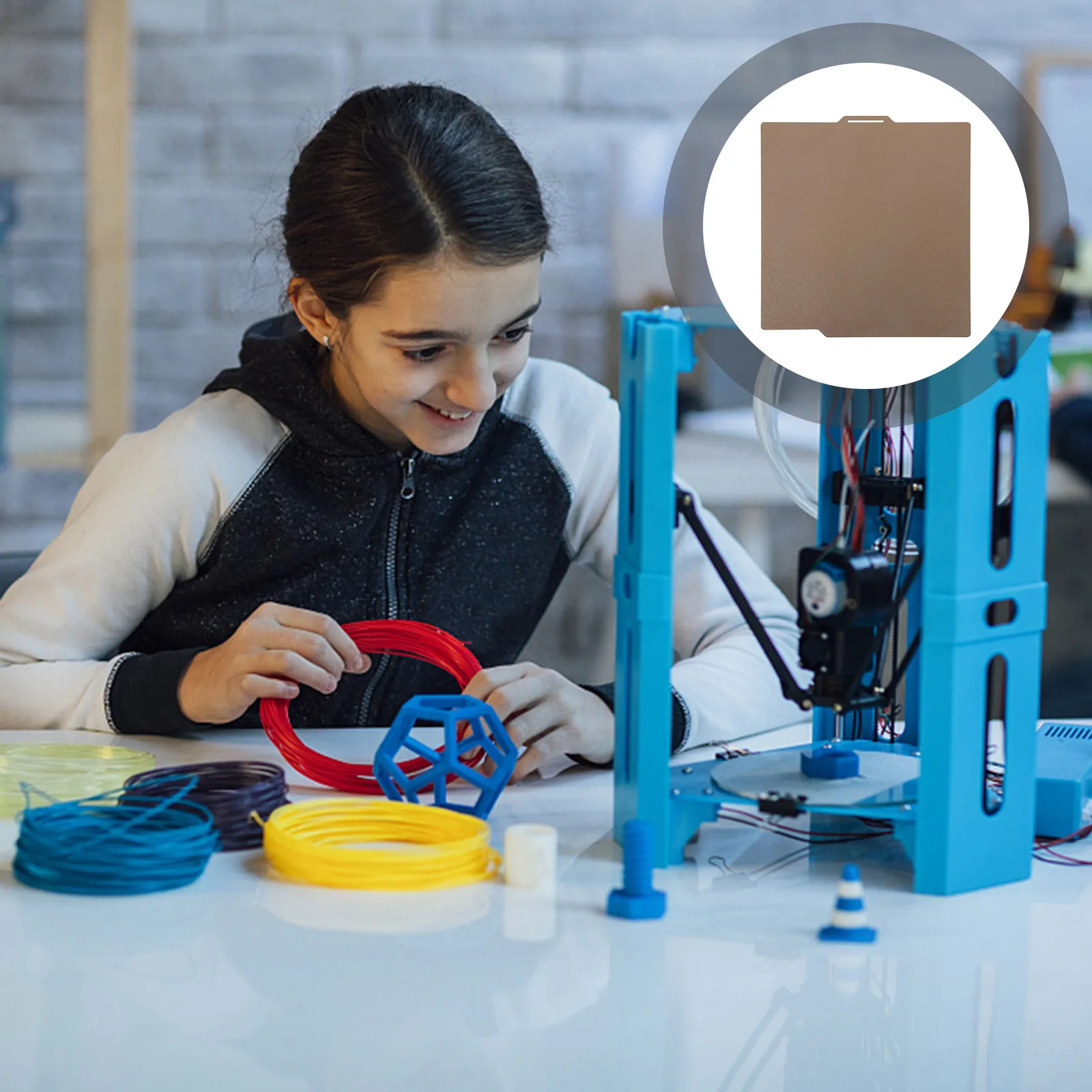 

Double Sided Magnetic Pei Build Plate 258x258mm Textured Smooth Surfaces for 3D Printers Easy Object Removal Versatile Heated