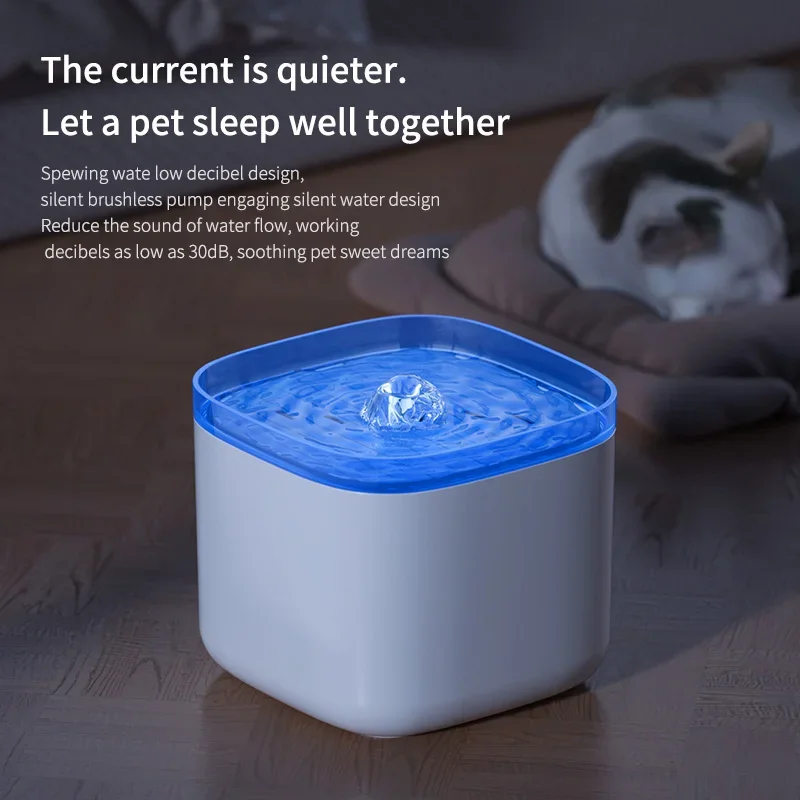 Pet Automatic Water Fountain 3L USB Electric Auto Filter Mute Cat Drinker with LED Light Cats Water Dispenser Pet Water Feeder