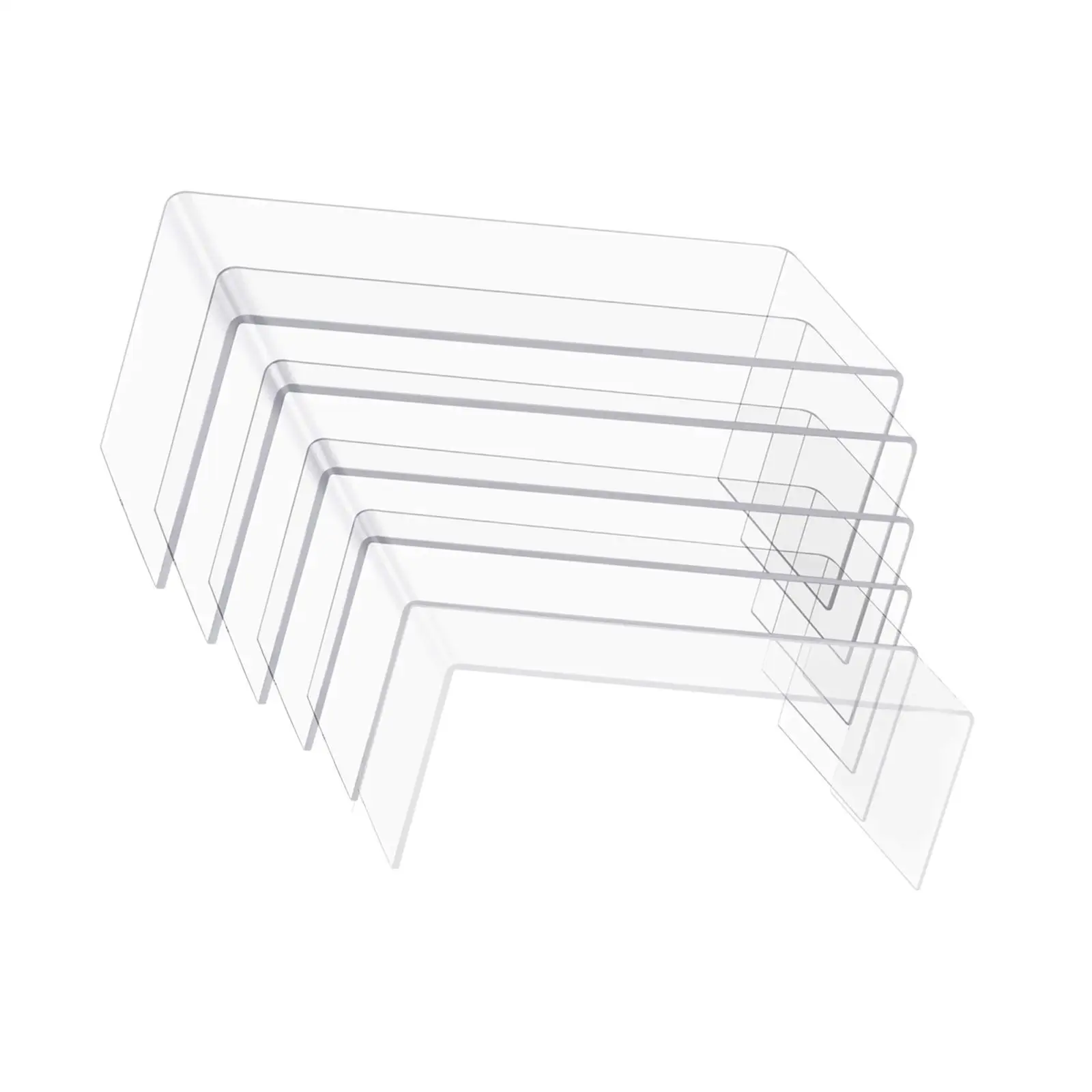 6Pcs Acrylic Display Risers for Decoration Shelf Risers Cake Stand Dessert Shelves for Candy Arts Small Toys Crafts Perfume