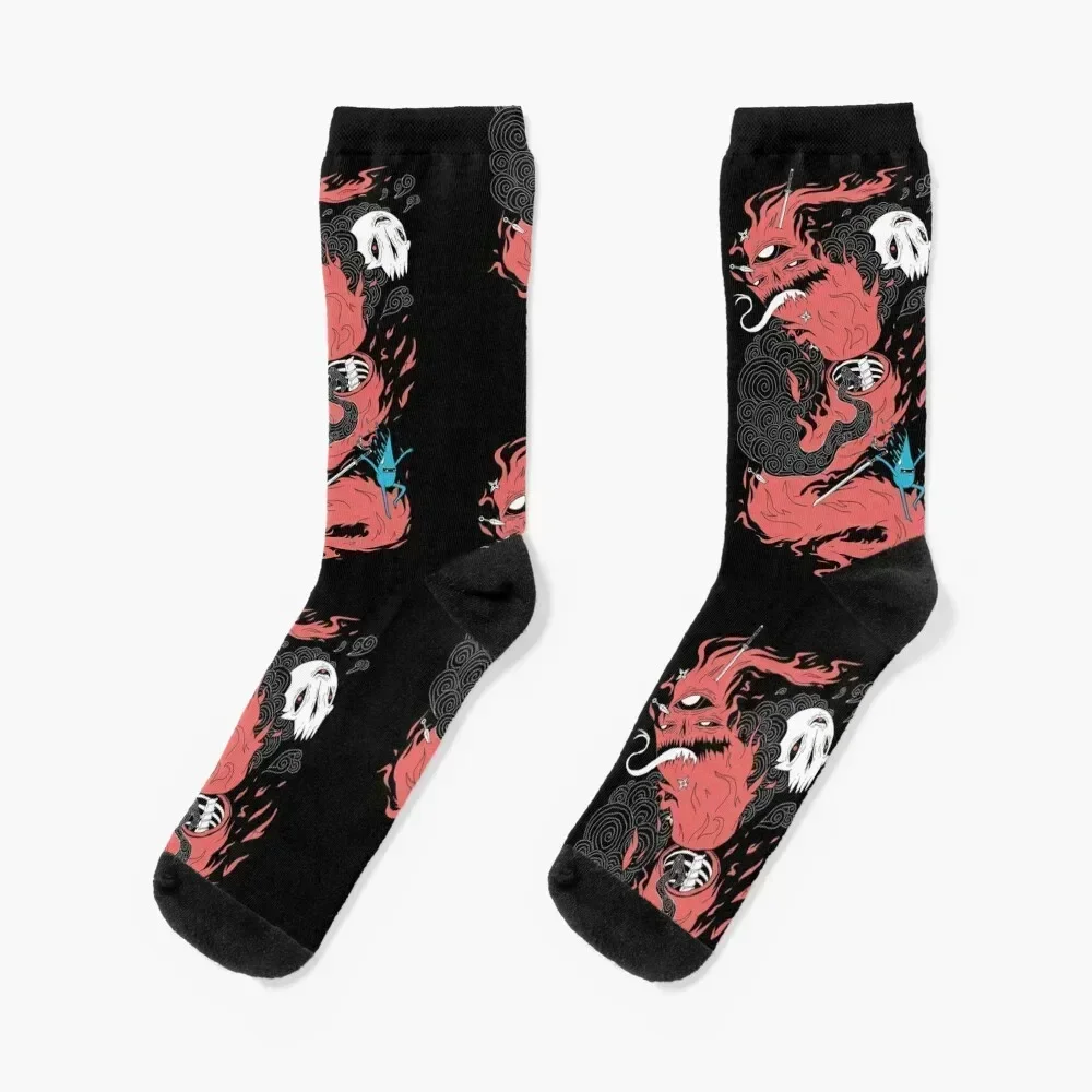 Death Of The Fire Demon Socks snow Lots designer hockey Luxury Woman Socks Men's