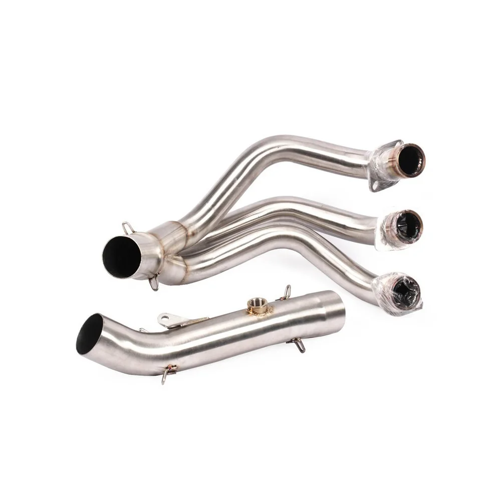 Für Yamaha FZ09 MT-09 2014-23 Auspuffrohre Komplette Auspuffanlagen Krümmer Verbindungsrohr Schalldämpfer Endrohre – Detail 4