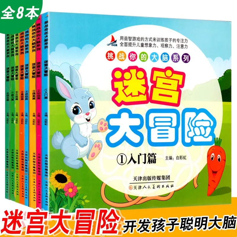 Maze Adventure Picture, Hide and Seek Challenge, Intelligence Game Book, Find Different