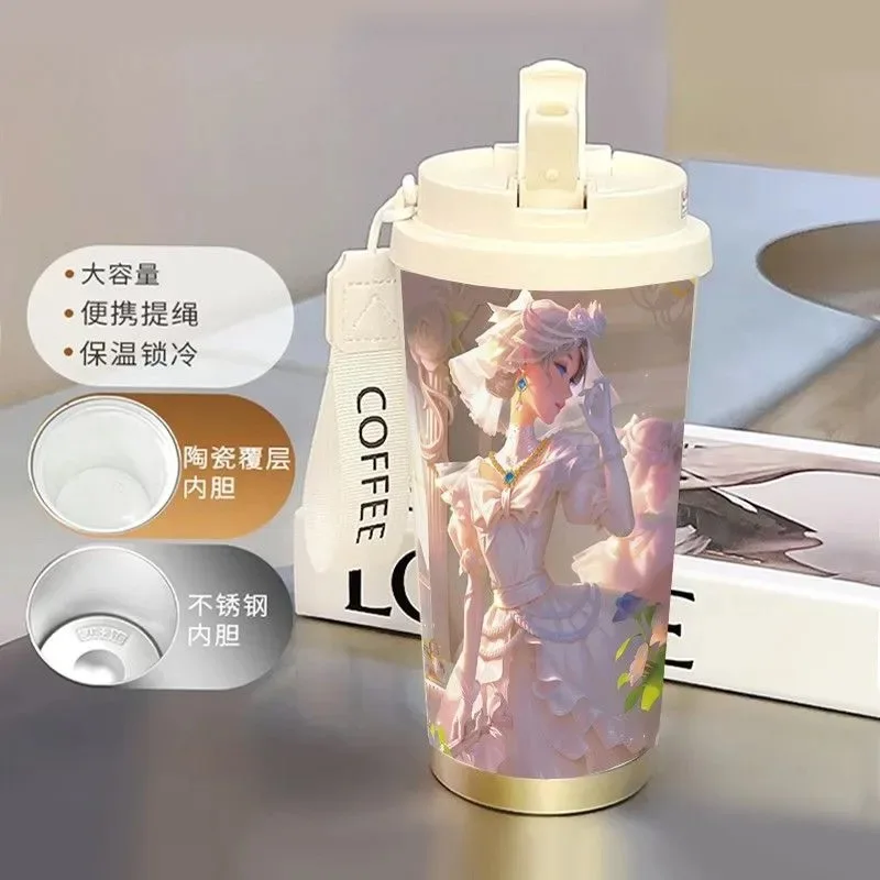 شخصية خامسة ريد ليدي كوسبلاي محيطية ذات سعة كبيرة وخفيفة الوزن تحمل كوبًا معزولًا من الفولاذ المقاوم للصدأ للطلاب