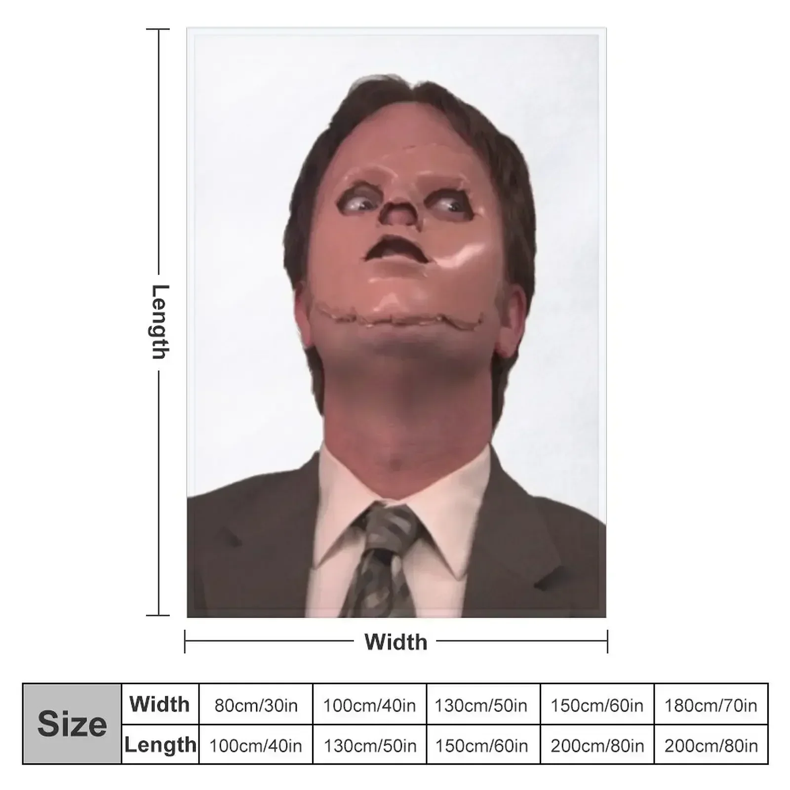 Dwight Schrute - Skin Mask Throw Blanket warm winter Giant Sofa Blankets