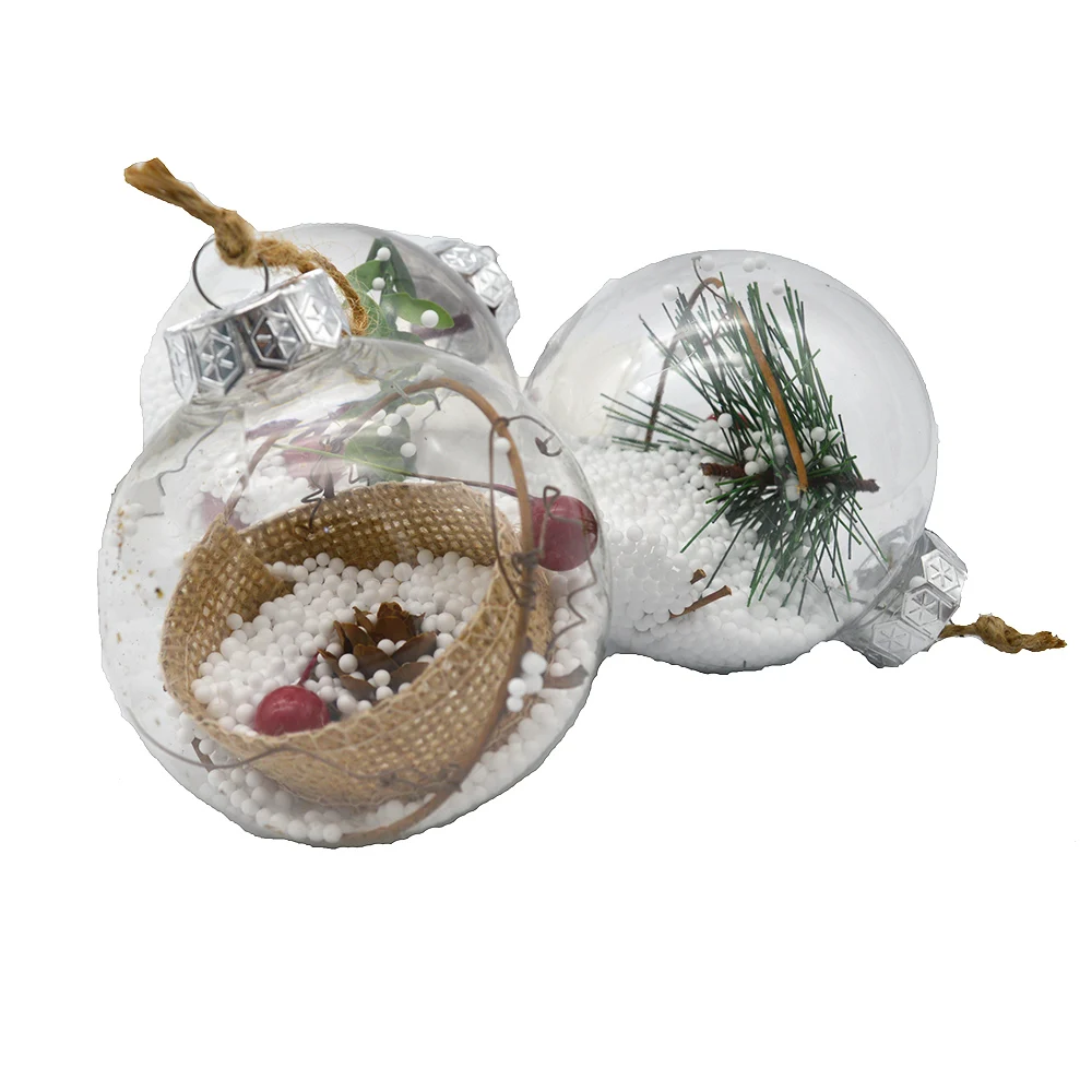 Christmas Ball Clear Shatterproof Ornaments Creative Hobbies Round Clear Plastic Ball Ornaments For School And Bar