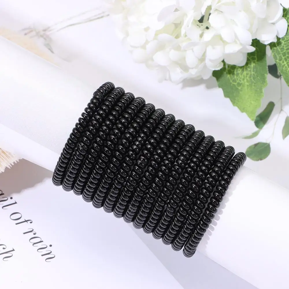 20pcs Accessory Elastic Super Thin Telephone Wire Hair Ropes Ponytail Holder Rubber