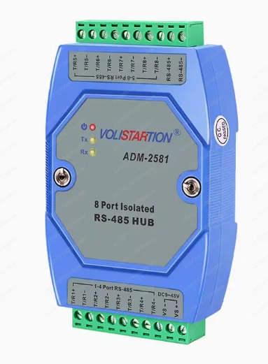 

ADM-2581 isolated 8-port RS485 hub repeater 1 sub 8 sharer RS-485 distributor