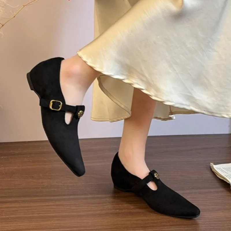 

Vintage Slip Slip Single Shoes Fashion Pointed Toe Shallow Mouth Soft Sole Non-Slip Low Top Shoes