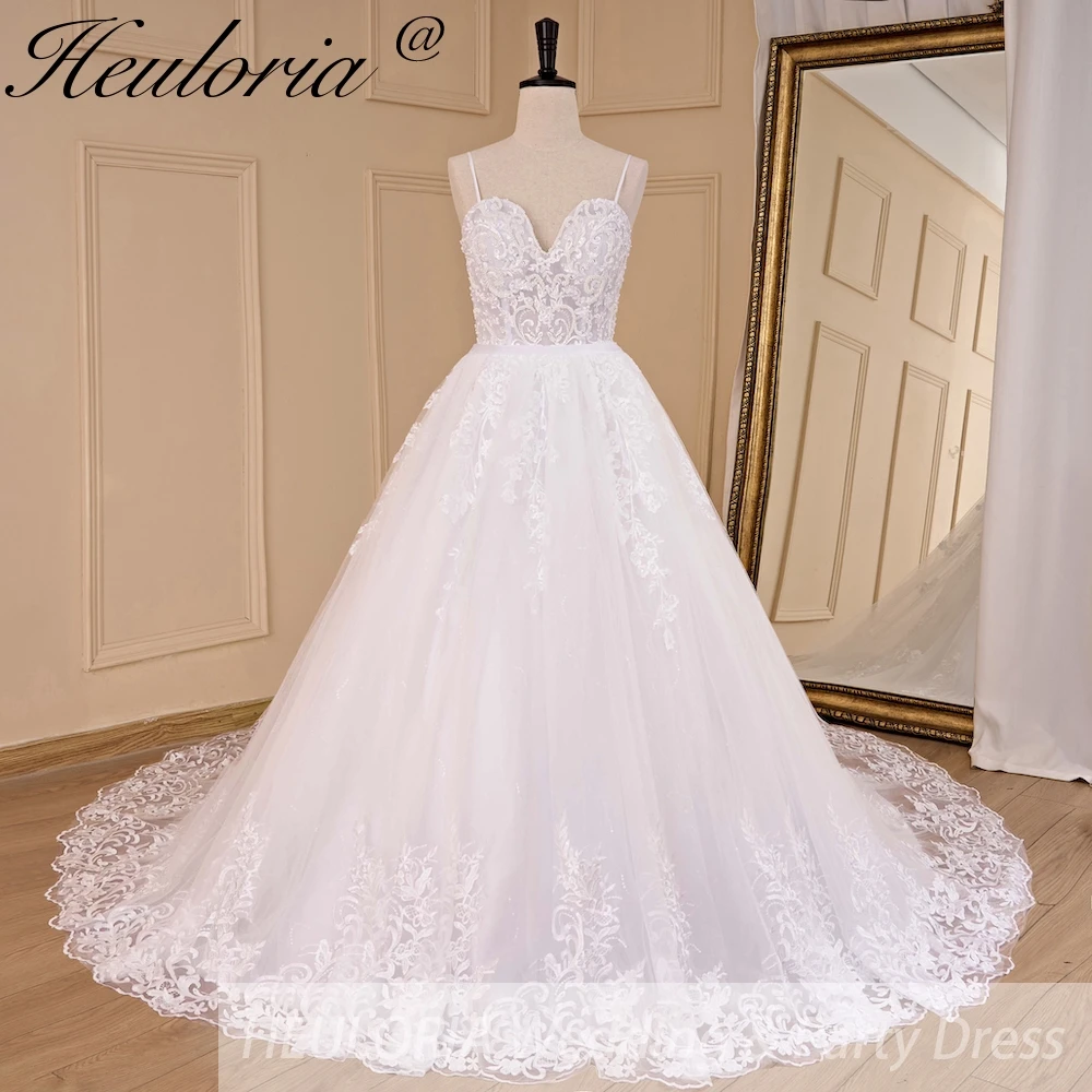 

HEULORIA elegant ball gown princess wedding dress sweetheart lace beading bride dress Robe De Mariee Wedding gown