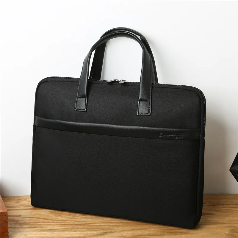 Wholesale laptop bag business contracted conference package large capacity document bag zip type file bag custom logo