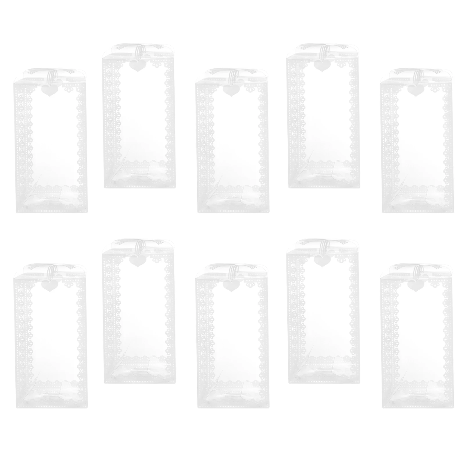 

10Pcs PVC Boxes Pvc Boxes Transparent Containers Candy Packaging Bridal Party Favor Christmas Halloween Storage