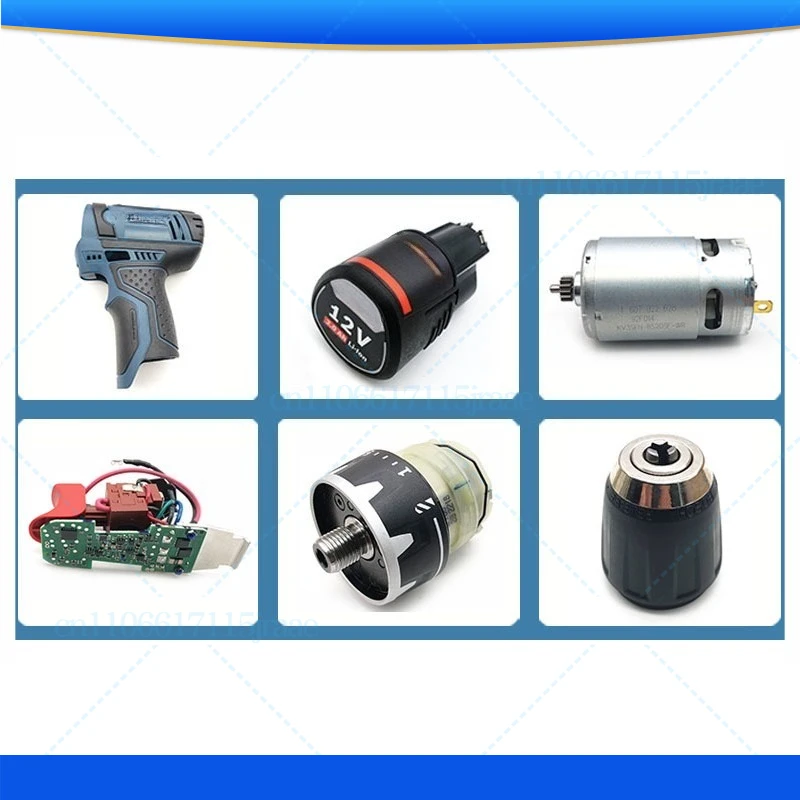 

For Bosch Lithium Battery Cordless Drill GSB/GSR10.8-2-LI/12-2-LI Motor Switch Gearbox Chuck