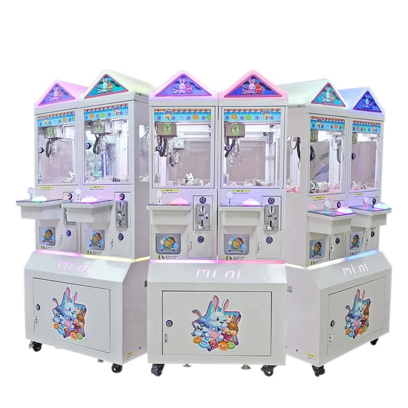 Coin Operated Small Toy Claw Crane Machine mini gift claw machine for 2 players