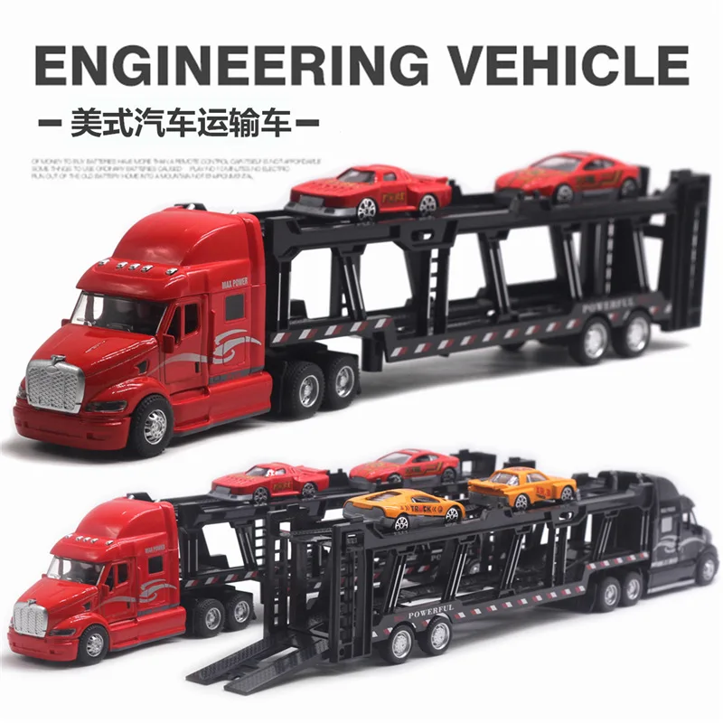 

Большой американский автомобиль 1:48, транспортный автомобиль с подсветкой и музыкальными модельми грузовиков, хит продаж, игрушки и подарки