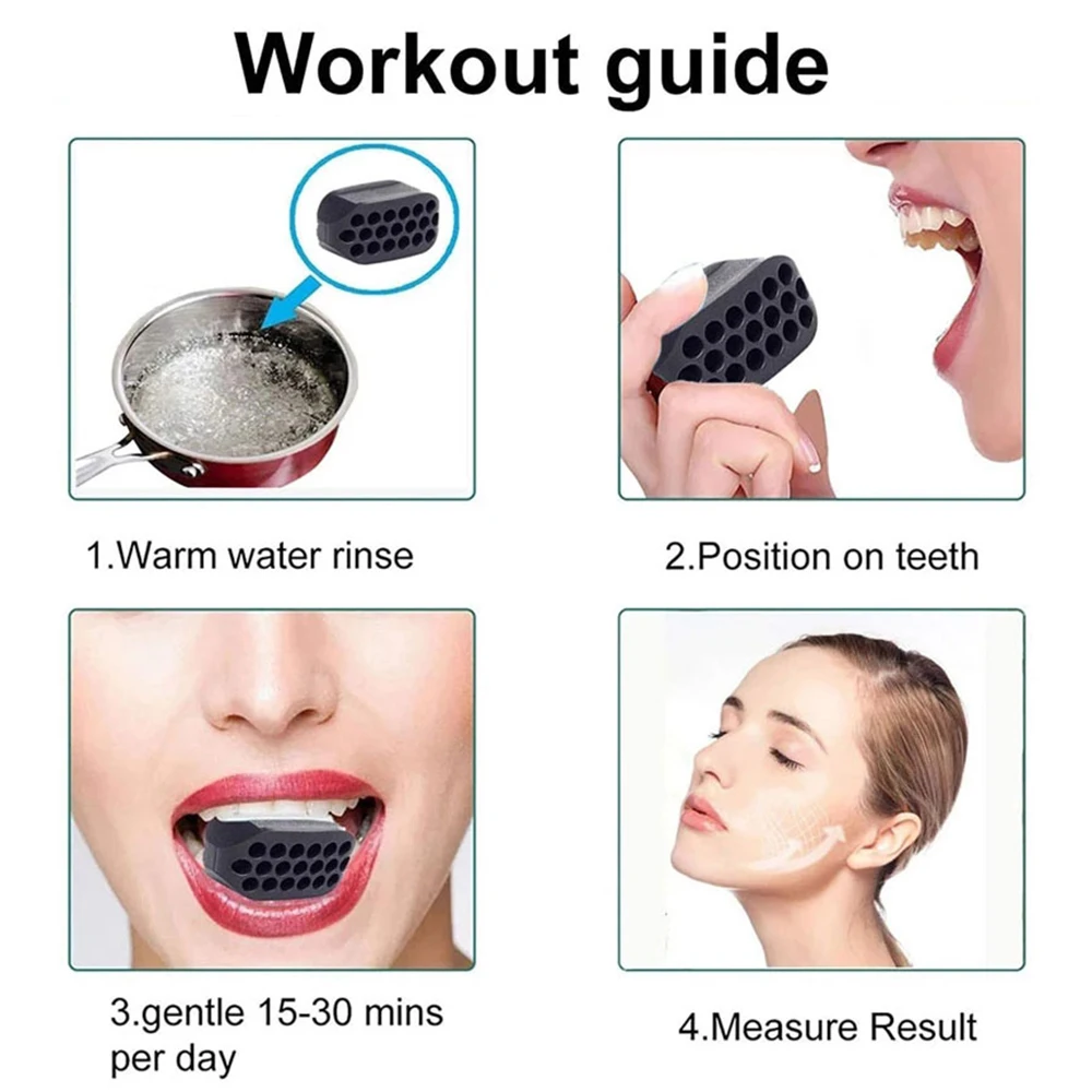 2PC Jawline Exerciser Jaw Face and Neck Exerciser Define Your Jawlineand Tone Helps Reduce Stress Cravings Facial Exerciser