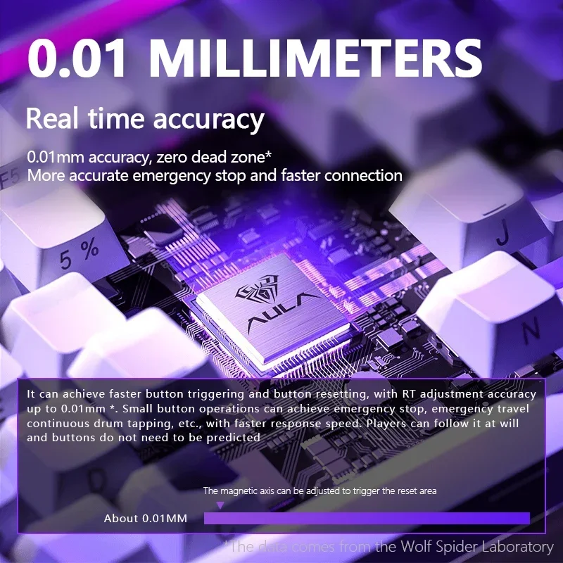 AULA HERO84 HE Wired Mechanical Keyboard Magnetic Switch Music Rhythm 8K Return Rate RGB Gaming keyboard for Computer Accessorie image 3