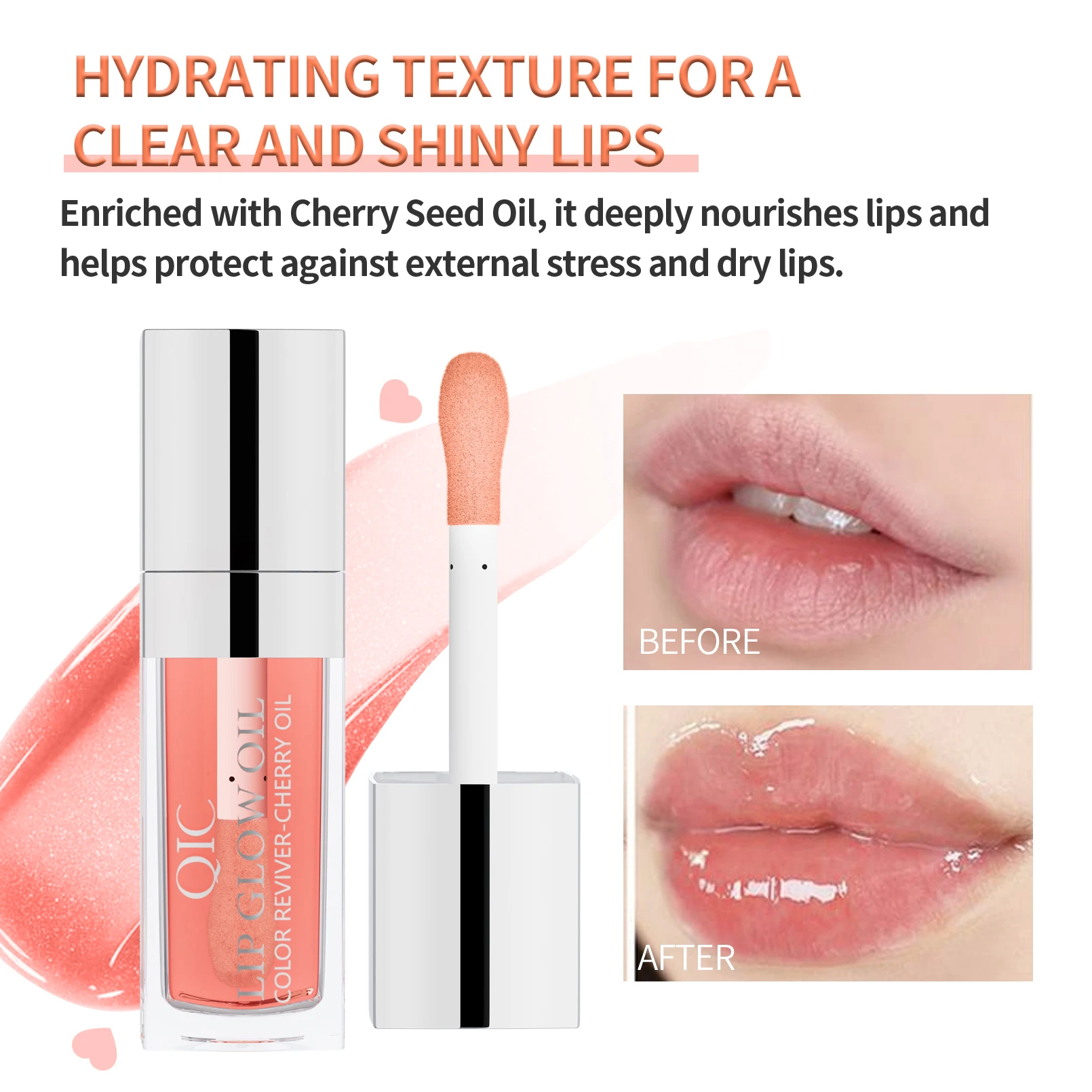 Crystal Jelly Moisturizing Lip Oil Plumping Lip Gloss Makeup Sexy Plump Lip Glow Oil Tinted Lip Plumper