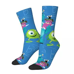 Autumn Winter Funny Men's Women's Monsters Inc Peek A Boo Socks Sweat Absorbing Basketball Socks