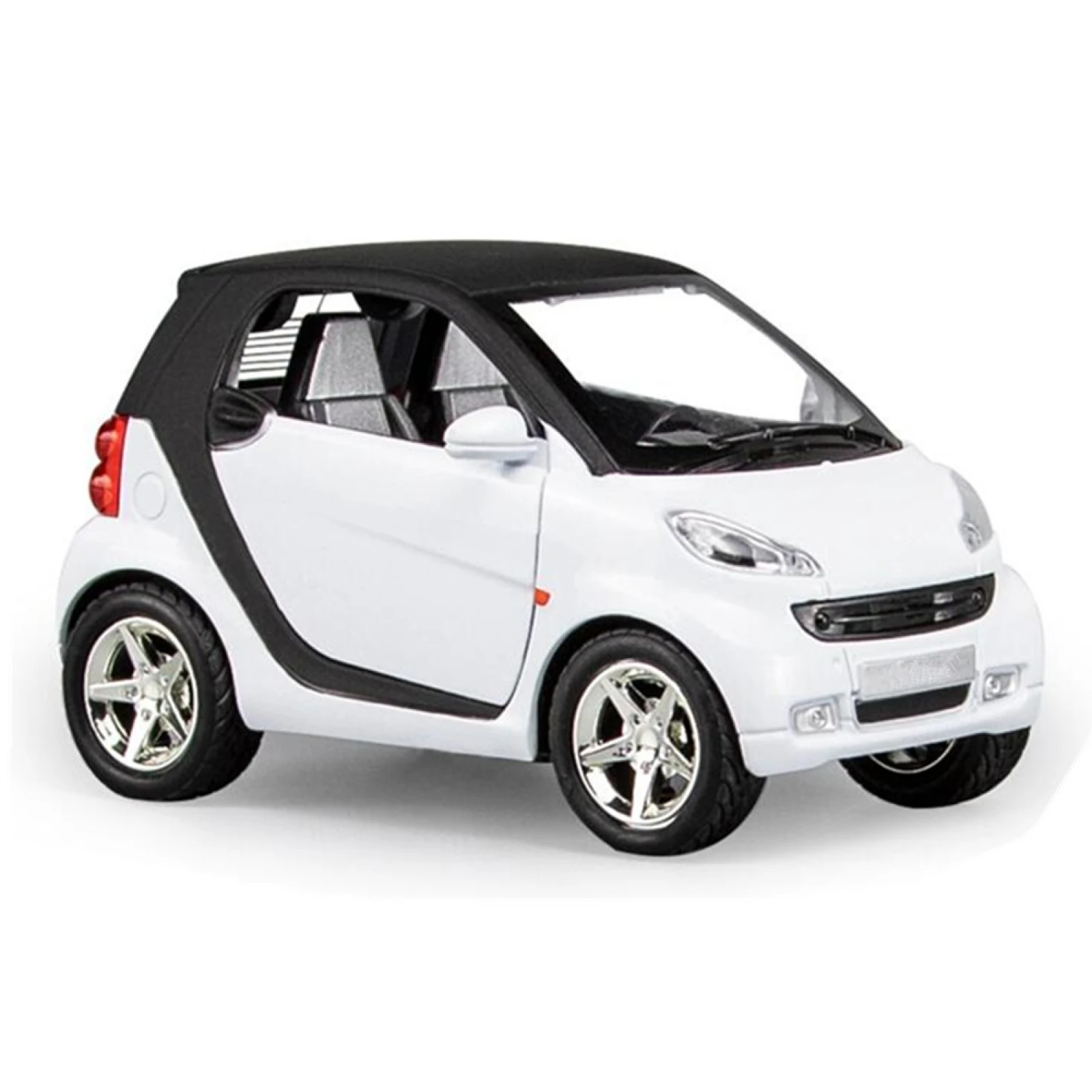 1:32 Legering Witte Auto Smart Fortwo Pull-Back Simulatie Auto Model Voertuigen Collectible Ornament Childrens Auto Speelgoed Kerstcadeaus