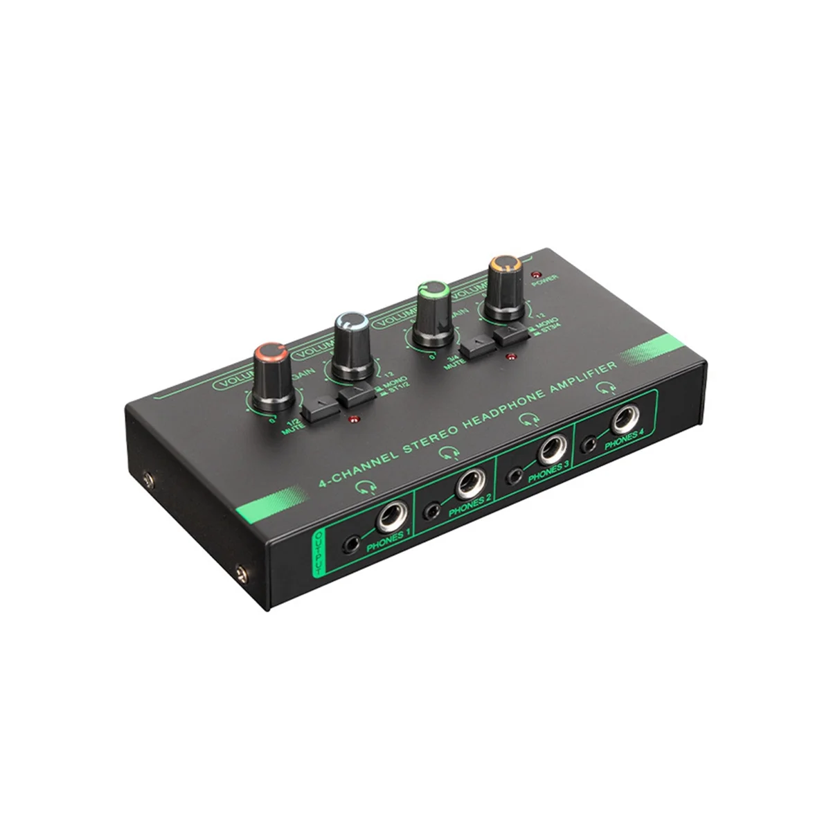 

4 Channels Headphone Volume Amplifiers Multiple Volume Adjusters for Stage Performances Individual Composition