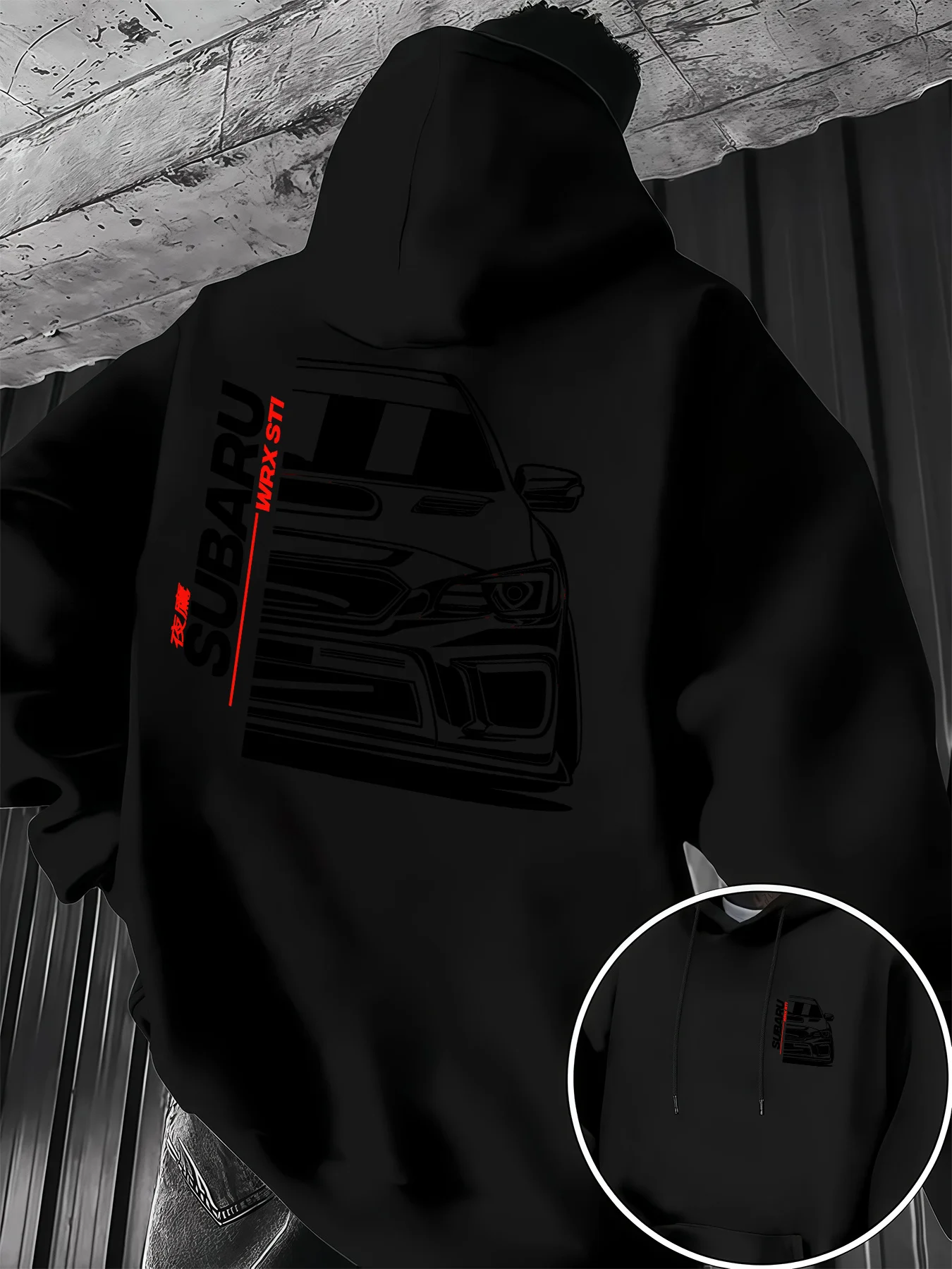 Men's for Subaru Hooded Sweatshirt with Kangaroo Pocket & Drawstring Hood - Casual Pullover Hoodie, Front Pocket Suitable for - Wear, Machine Washable for Daily Outfits and for Subaru-Themed Apparel