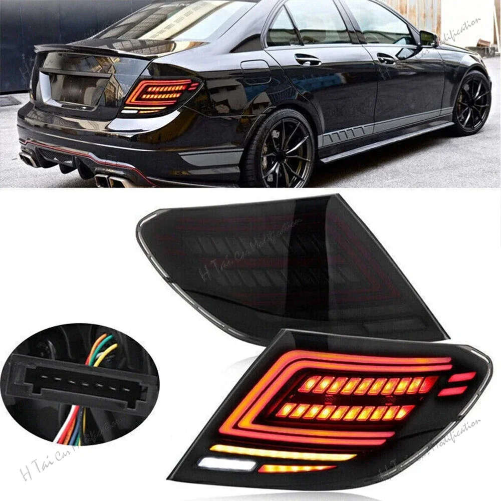 LED Rückleuchten Für 2007-2014 Mercedes Benz C-Klasse W204 C200 C250 C300 Hinten Lampen Dynamische Blinker auto Rücklicht Montage